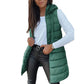 Gilet long zippé pour femmes