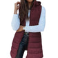 Gilet long zippé pour femmes