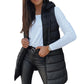 Gilet long zippé pour femmes
