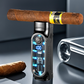 Briquet rechargeable à triple flamme pour cigares