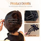 Barrette à cheveux élégante et scintillante avec nœud noir pour chignons