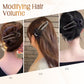 Barrette à cheveux élégante et scintillante avec nœud noir pour chignons