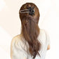 Barrette à cheveux élégante et scintillante avec nœud noir pour chignons