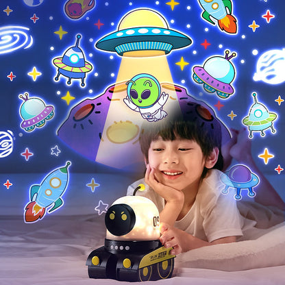 Lampe de projection étoilée en forme de robot