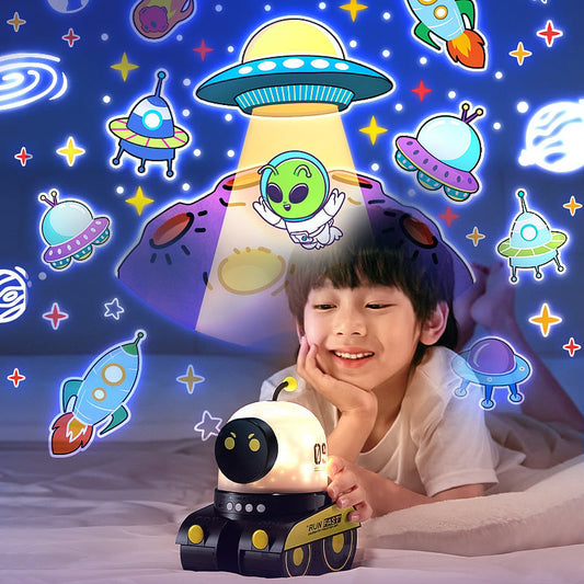 Lampe de projection étoilée en forme de robot