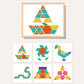 Jeu de puzzle magnétique en bois avec motifs