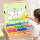 Jeu de puzzle magnétique en bois avec motifs
