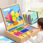 Jeu de puzzle magnétique en bois avec motifs