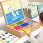 Jeu de puzzle magnétique en bois avec motifs
