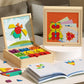 Jeu de puzzle magnétique en bois avec motifs