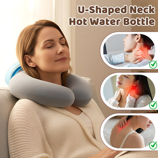 💆‍♀️🔥❄️ Bouillotte Cervicale en Forme de U – Support Ergonomique, Usage Chaud/Froid & Confort Mains-Libres !