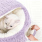 Lit douillet pour chat avec capuche
