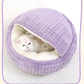 Lit douillet pour chat avec capuche