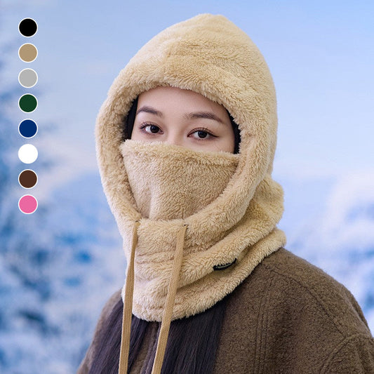 Cache-cou à capuche 3 en 1 avec protection auditive chaude