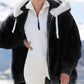 🧥 60% DE RÉDUCTION! ✨ Veste à Capuche en Polaire - Doublure Intérieure en Sherpa Chaud avec Poche Cachée pour Affronter l'Hiver ❄️🎁