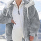 🧥 60% DE RÉDUCTION! ✨ Veste à Capuche en Polaire - Doublure Intérieure en Sherpa Chaud avec Poche Cachée pour Affronter l'Hiver ❄️🎁