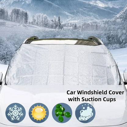 📢📢50% DE RÉDUCTION !! ⏰ Protection de pare-brise à ventouses, bloque 99 % des UV, protège du givre et de la neige ❄️