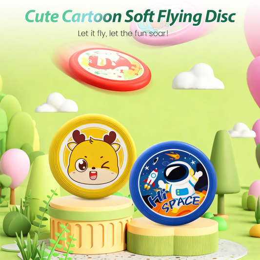 Disque volant souple d'extérieur pour enfants, motif cartoon
