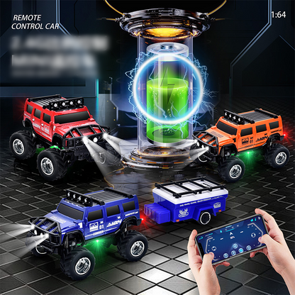 🔋 PROMOTION 2025 – 50 % DE RÉDUCTION ! ✨ Mini camion tout-terrain télécommandé avec éclairage – Double commande, polyvalent et carrosserie en alliage résistant 🔦🚙