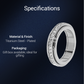 💍 60% DE RÉDUCTION! ✨ BAGUE ROTATIVE TITANE - Zircone Cristal & Design Anti-Stress, Ajustable et Léger, Cadeau Élégant pour Lui/Elle 🌟🛒