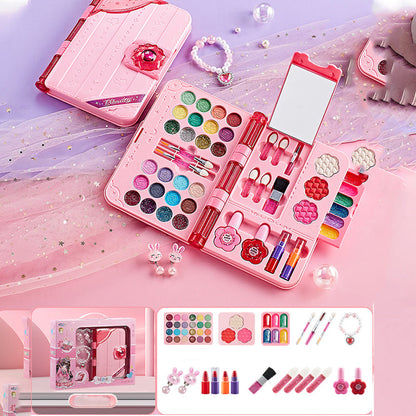 💖 50 % DE RÉDUCTION POUR UNE DURÉE LIMITÉE ! Kit de maquillage « Princesse » pour petites filles, ensemble de jouets cosmétiques lavables et sans danger avec trousse de rangement
