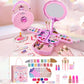 💖 50 % DE RÉDUCTION POUR UNE DURÉE LIMITÉE ! Kit de maquillage « Princesse » pour petites filles, ensemble de jouets cosmétiques lavables et sans danger avec trousse de rangement