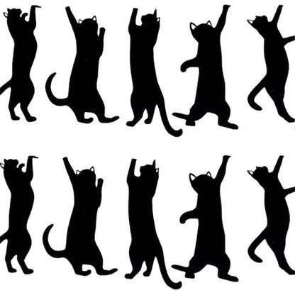 Adorable lot de 5 marque-pages métalliques en forme de chat
