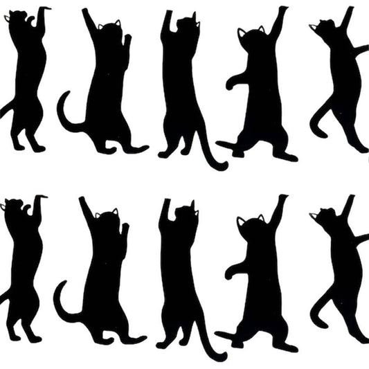 Adorable lot de 5 marque-pages métalliques en forme de chat