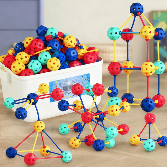 Ensemble de Bâtons Géométriques 3D à Enchevêtrement pour Enfants