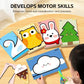 62PCS Fun Paper-Cut Set with Child-Safe Scissors