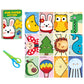 62PCS Fun Paper-Cut Set with Child-Safe Scissors