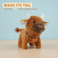 Vache en peluche électrique réaliste avec son