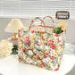 🌸 Panier de rangement portable en tissu floral : élégance vintage et praticité combinées ! 🌟