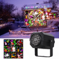 Projecteur rotatif LED avec motifs de Noël