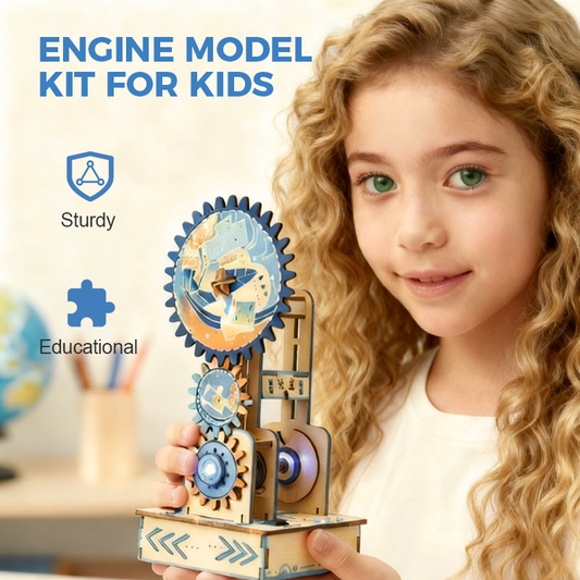 Kit éducatif de modèle réduit de moteur en bois pour enfants