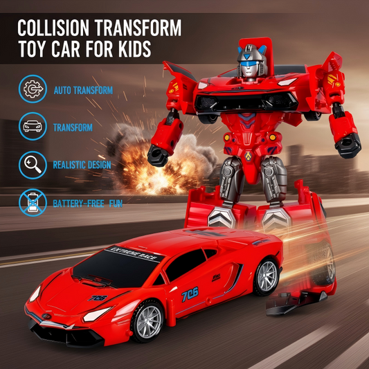 Voiture jouet à transformation par collision pour enfants