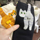 2 paires de chaussettes amusantes avec motif chat pour hommes et femmes