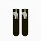 2 paires de chaussettes amusantes avec motif chat pour hommes et femmes