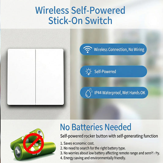 🛒 50% DE RÉDUCTION ! 💡 Interrupteur d'Éclairage Sans Fil – Alimentation Pile, Installation Facile & Design Moderne 🏠🔧