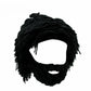 📢📢50 % de réduction !! ⏰ Chapeau Punk avec Perruque et Barbe Tricotée – Style Unique, Prêt à Porter & Accessoire de Déguisement 💥