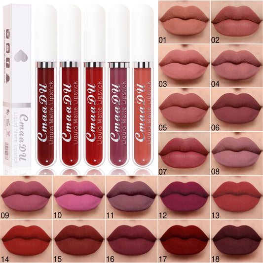Rouge à lèvres liquide mat et waterproof 18 couleurs