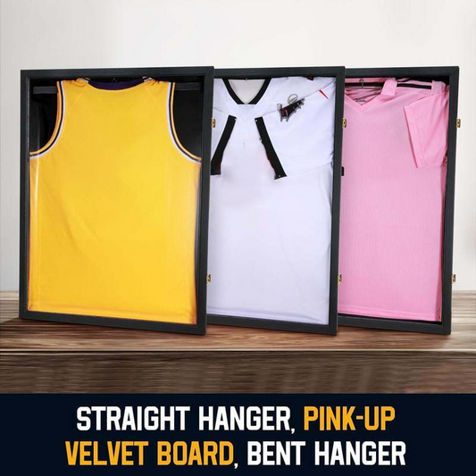 📢50% de réduction🏀Cadre d’exposition en bois pour maillot – Porte magnétique & acrylique transparent