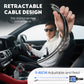 📣🔥Chargeur de voiture ultra-rapide avec câbles rétractables et ambiance lumineuse étoilée😃