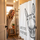 Rideau de douche rigolo avec des crochets