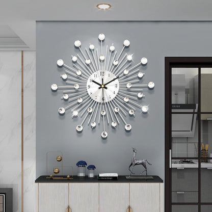 ✨60 % DE RÉDUCTION🕰️ Horloge murale créative en strass – Silencieuse, minimaliste et luxueuse pour le salon, la salle à manger et l'entrée ! 💎🏡