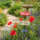 Abreuvoir en forme de fleur avec piquet de jardin pour abeilles