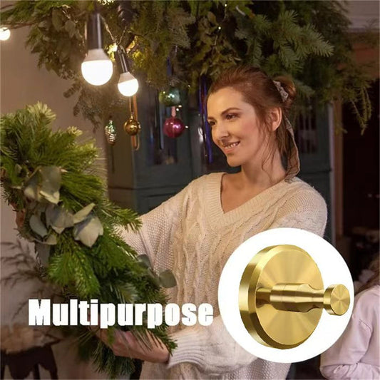 Crochet à ventouse en acier inoxydable pour couronnes de Noël