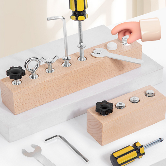 Jouet en bois Montessori avec tournevis