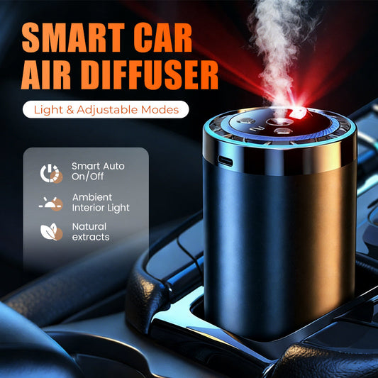 Smart Car Air Diffuser with Light & Adjustable Modes