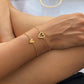 Ensemble de 2 bracelets assortis avec breloques en forme de cœur